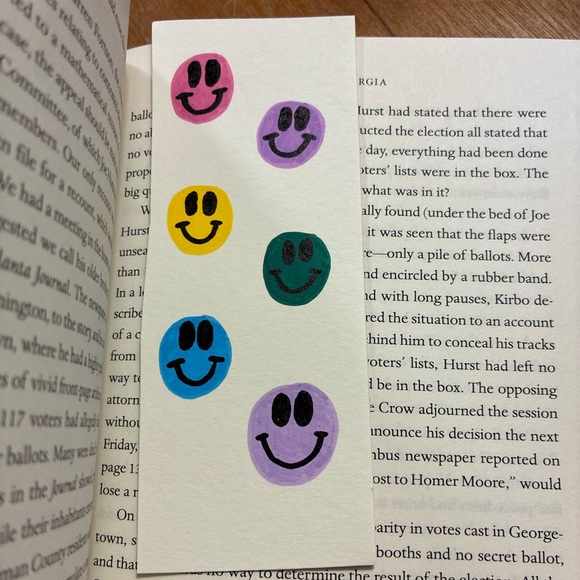 Hand Crafted Other - Hand Crafted Smiley Face Bookmark - Multicolor